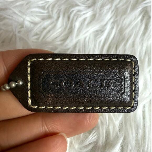 1.5" y2k COACH Vintage Fob Bag Charm Hang tag Hangtag - Picture 1 of 2